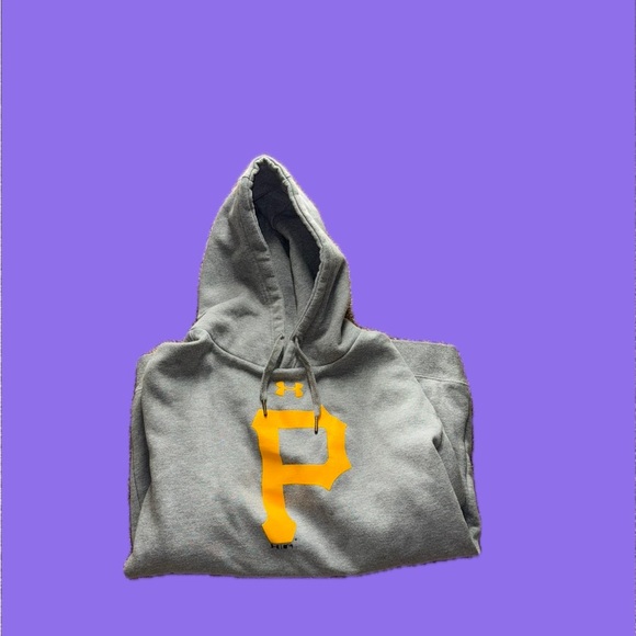 Under Armour Gray Hoodie with Yellow Emblem - Picture 1 of 3